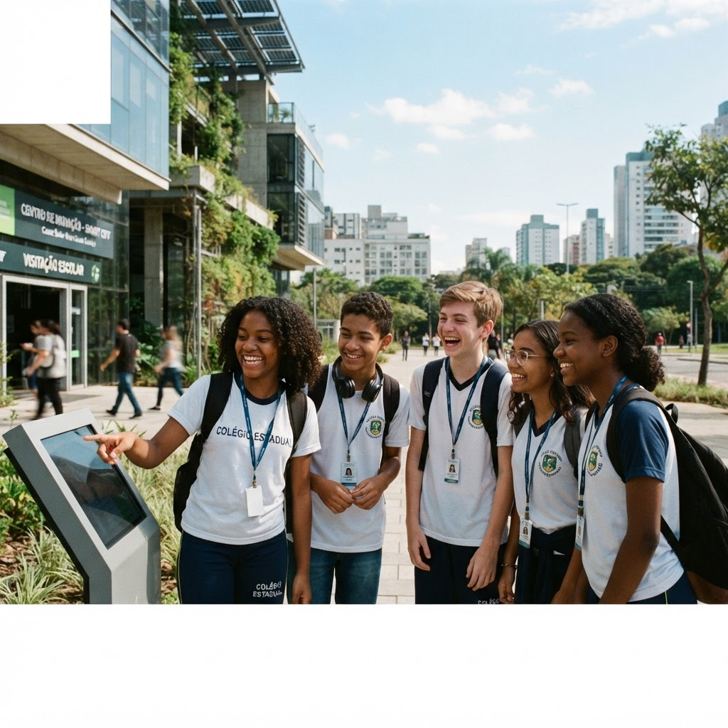 Alunos em passeio educativo ao ar livre